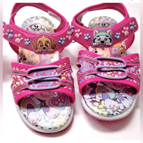 Nickelodeon Paw Patrol Light Up Strap Sandals Toddler Girls Shoes. New - Picture 1 of 8